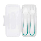 OXO TOT On - the - Go Plastic Fork and Spoon Set with Travel Case - ANB Baby